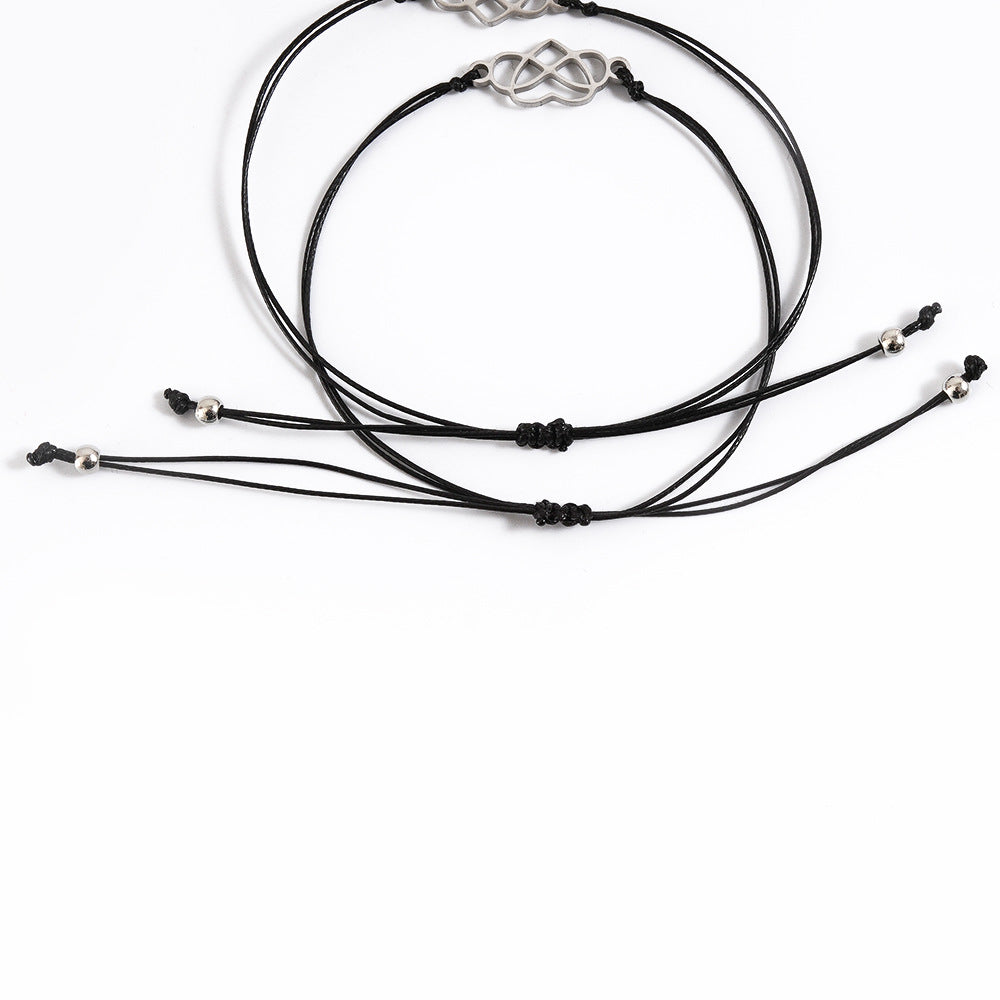 Heart Infinity Charm Bracelets For Women Men Handmade Boho Friendship Bracelets Couple Jewelry Gift
