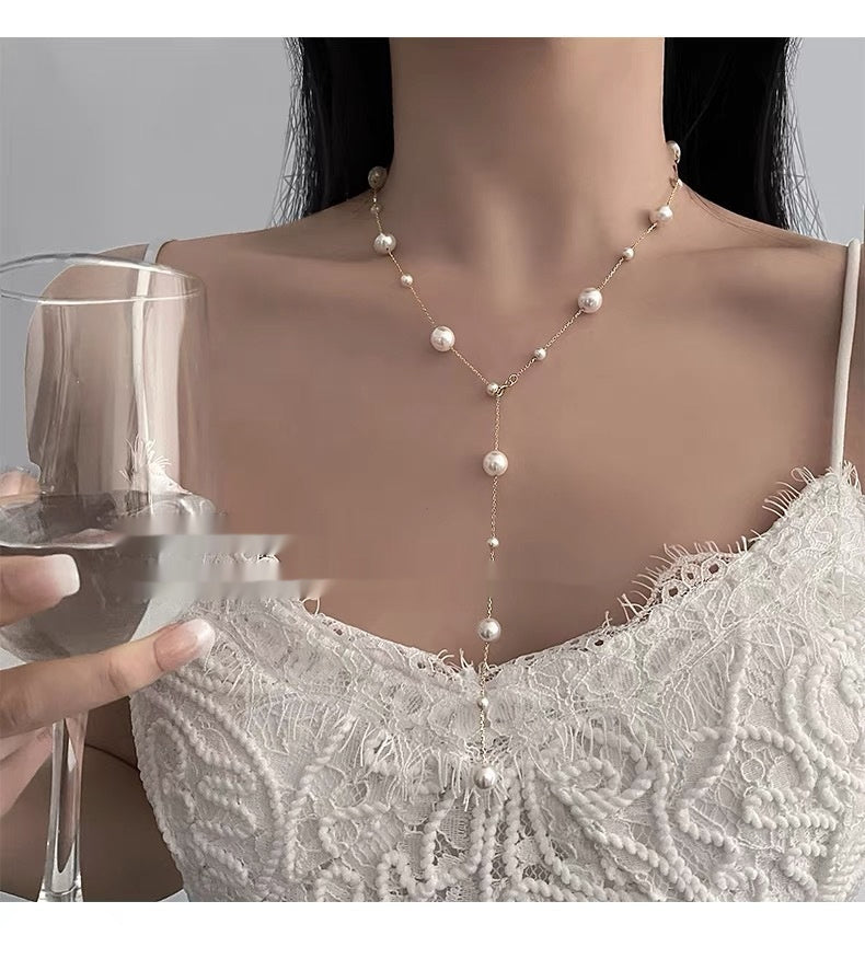 Baby's-breath Pearl Necklace Women's Clavicle Chain