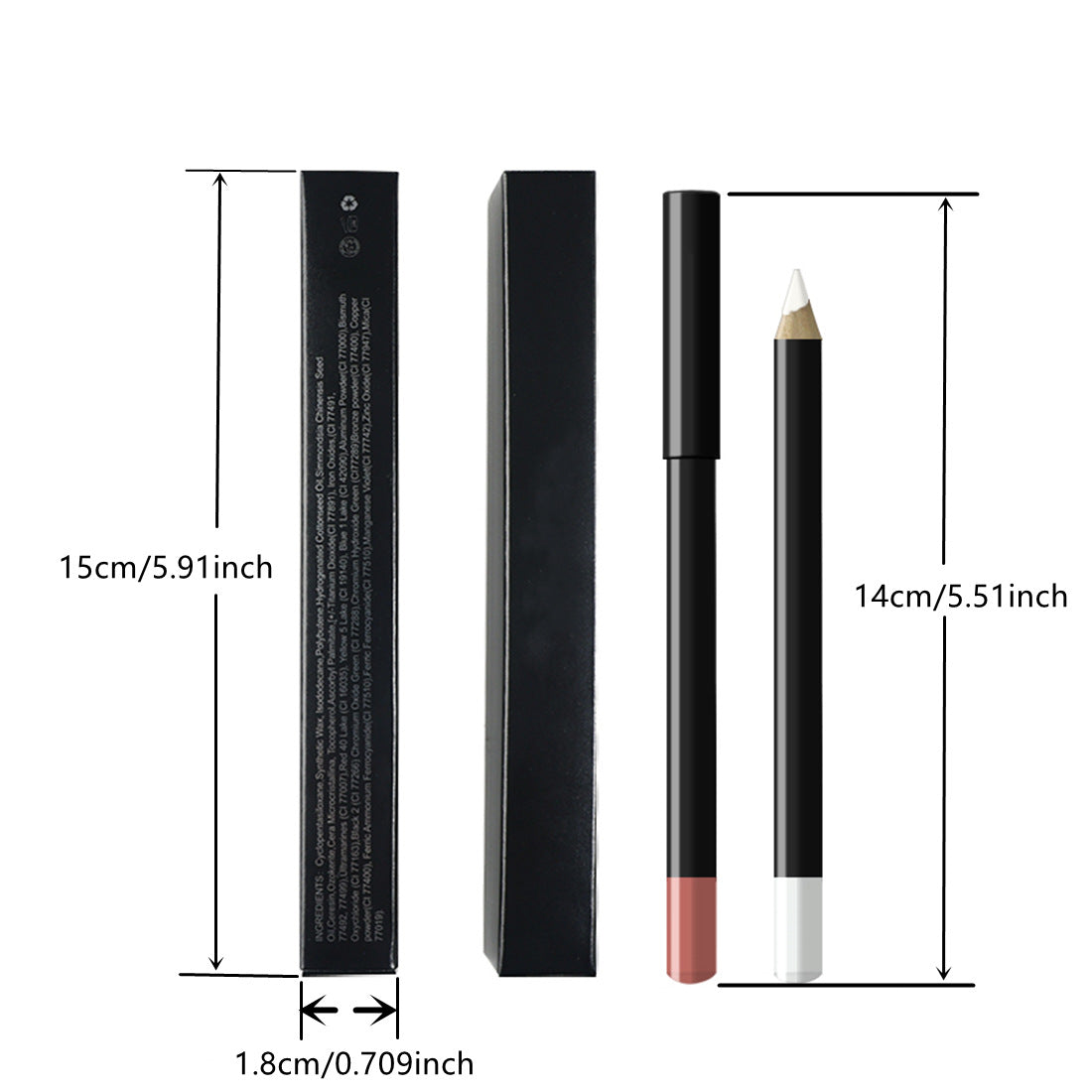 Foreign Trade Cross-Border 20-Color Multi-Functional Waterproof Lip Liner
