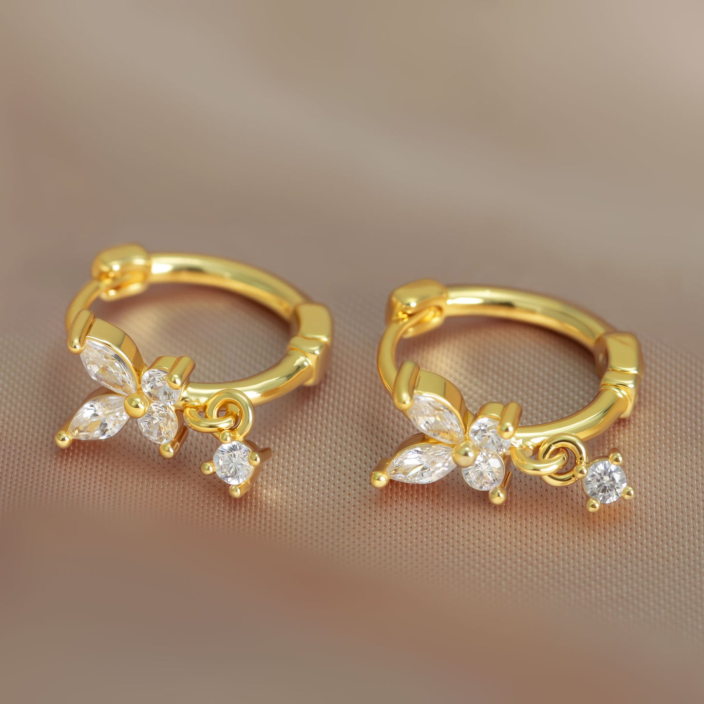 European And American-style Fashionable Copper Earrings Subtly Luxurious