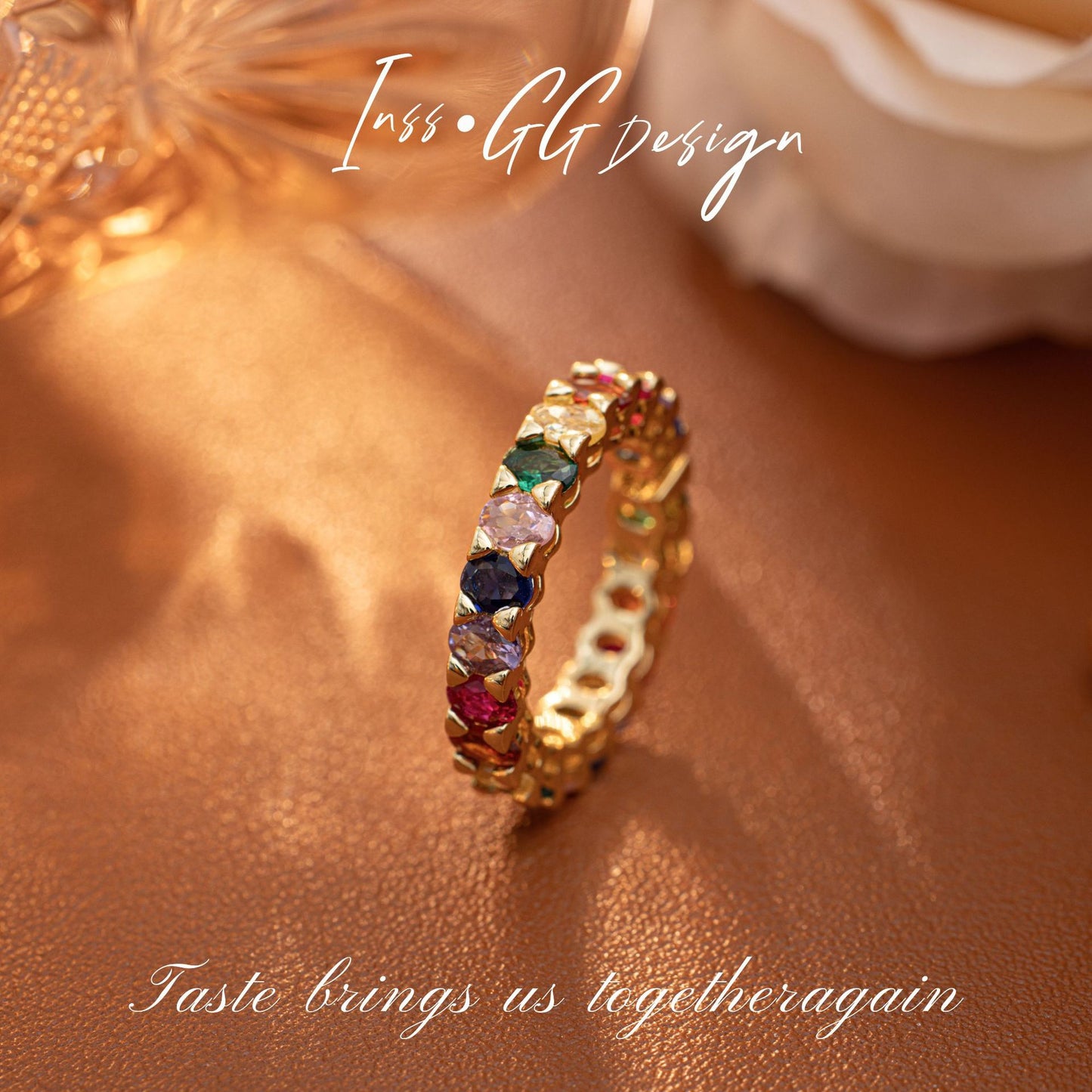 Creative Colorful Zircon Ring, Multicolor Ring For Women