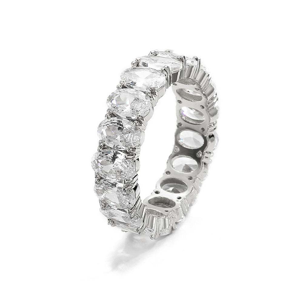 Elegant Luxe Copper Ring Inlaid With Zirconias