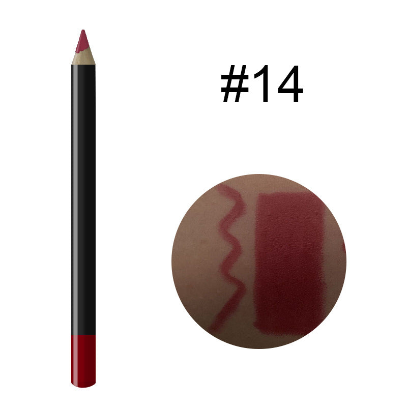 Foreign Trade Cross-Border 20-Color Multi-Functional Waterproof Lip Liner